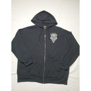 Wednesday Addams Full Zip Hoodie Women's Size M Dark Romantic Goth Grunge